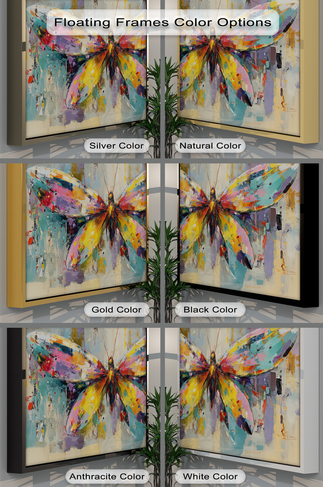 Radiant Transformation – Abstract Butterfly Canvas Print