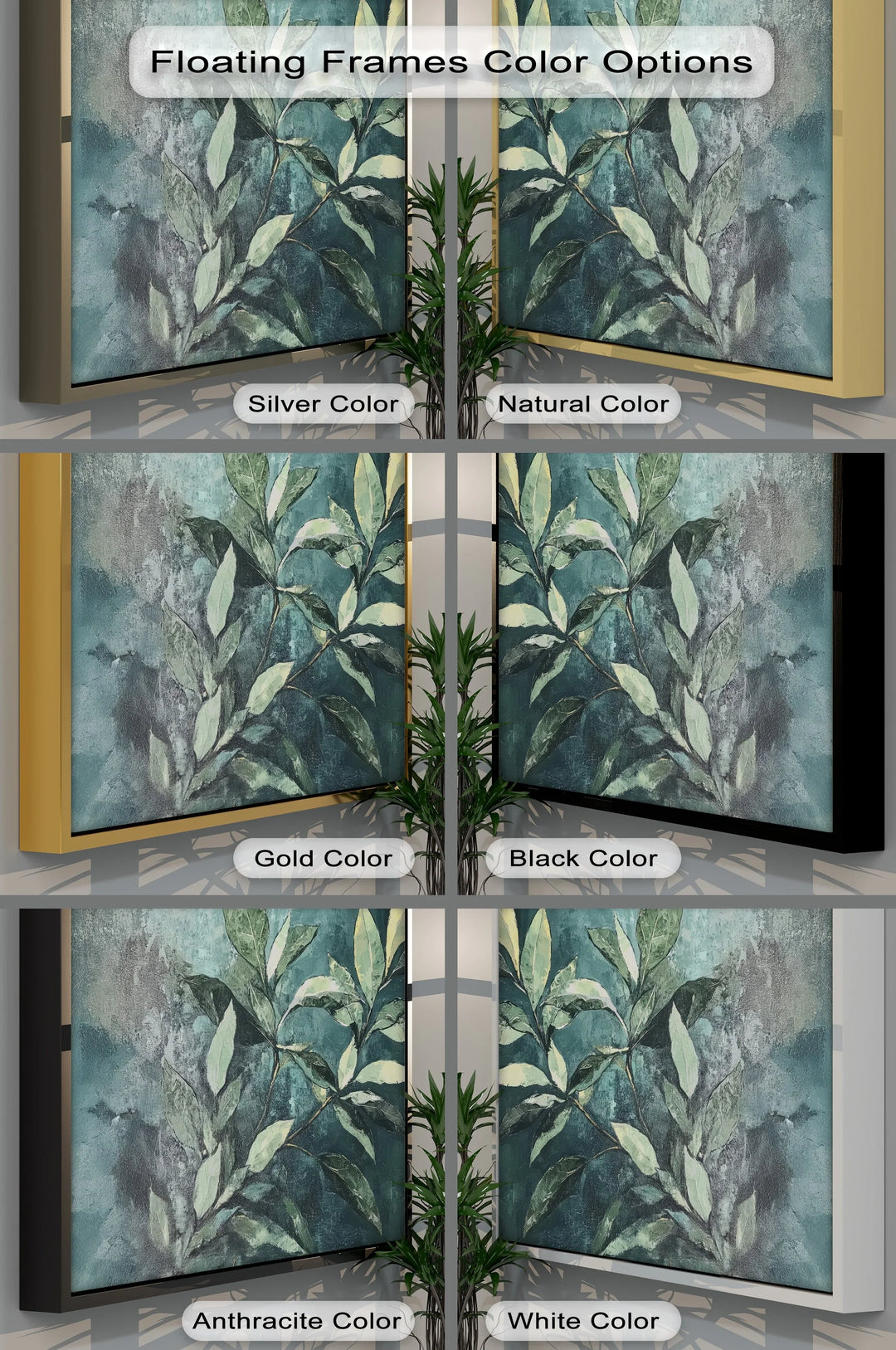 Shadowed Leaves – Botanical Greenery Canvas Print - MyPhotoStation