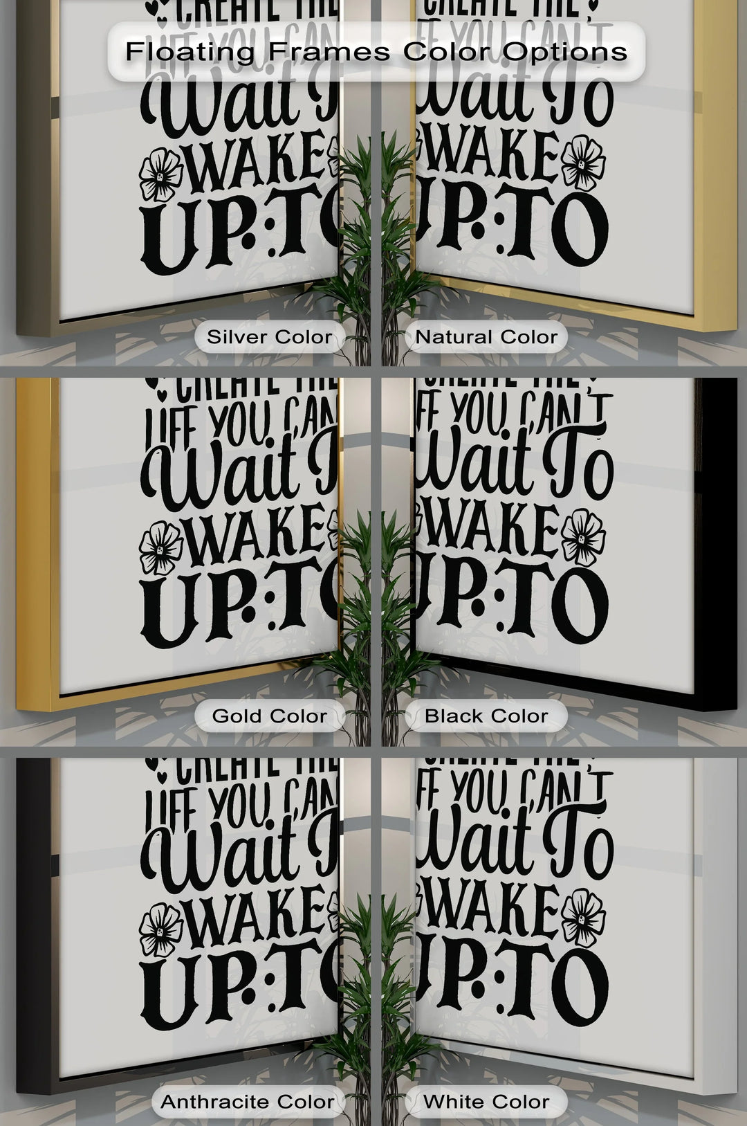 Create the Life You Can’t Wait to Wake Up To – Motivational Quote Canvas Print