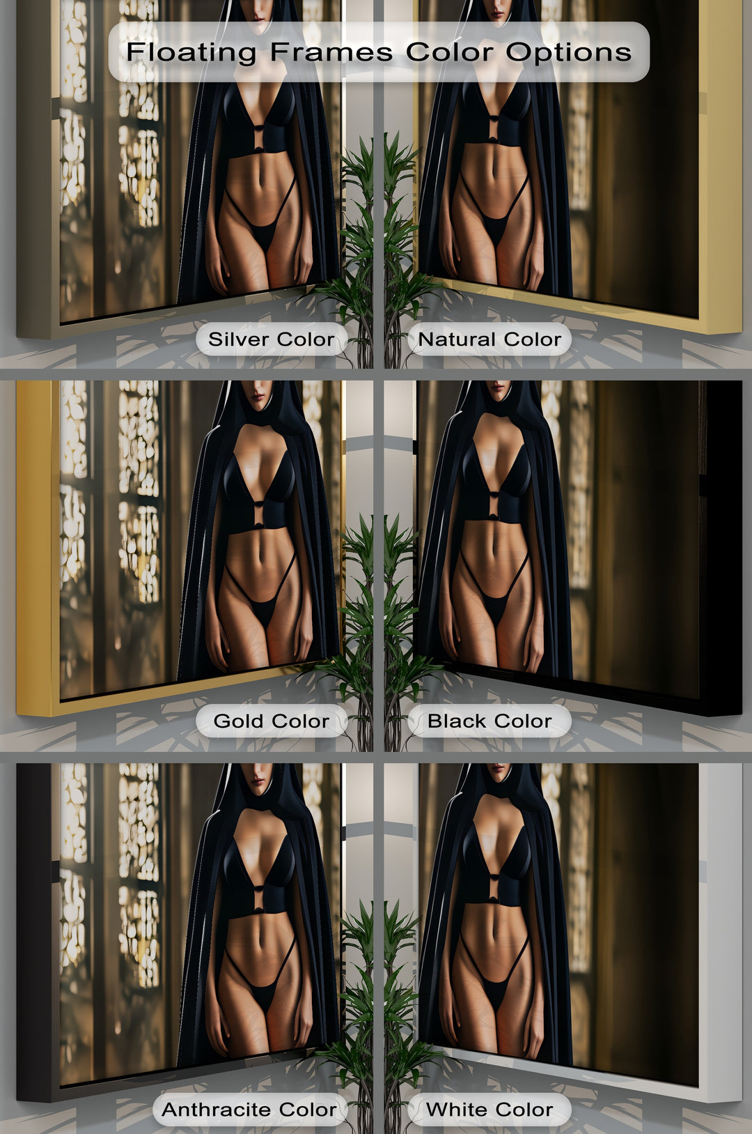 Veil of Temptation – Sexy Gothic Canvas Art | Erotic Wall Print
