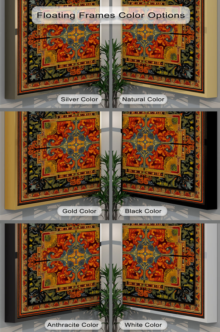 Ornate Floral Elegance – Persian Canvas Print