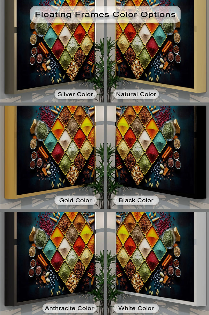 Colorful Spice Grid – Kitchen Canvas Prints - MyPhotoStation