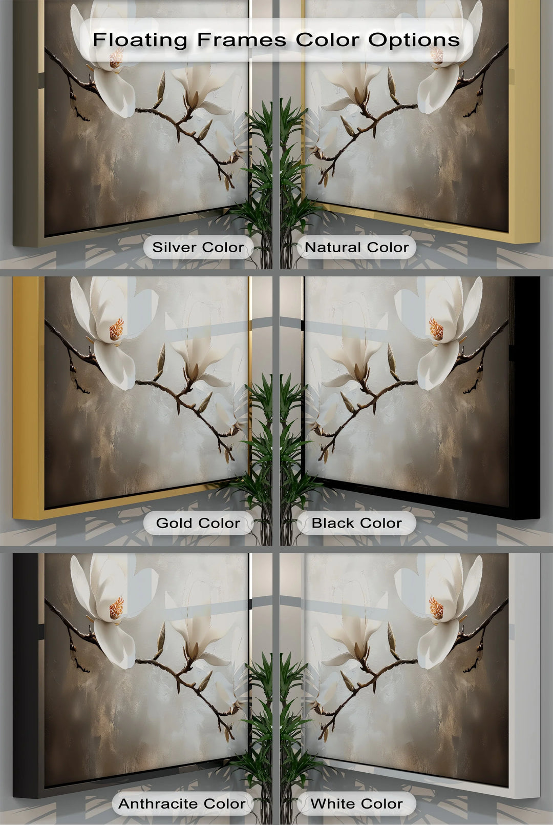 Serenity Magnolia – Elegant White Blossom Canvas Wall Art - MyPhotoStation