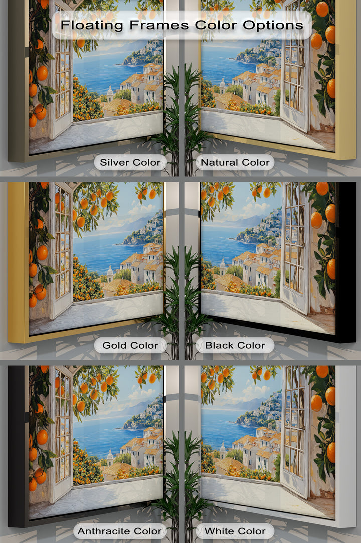 Amalfi Citrus Escape – Mediterranean Orange Grove Canvas Print