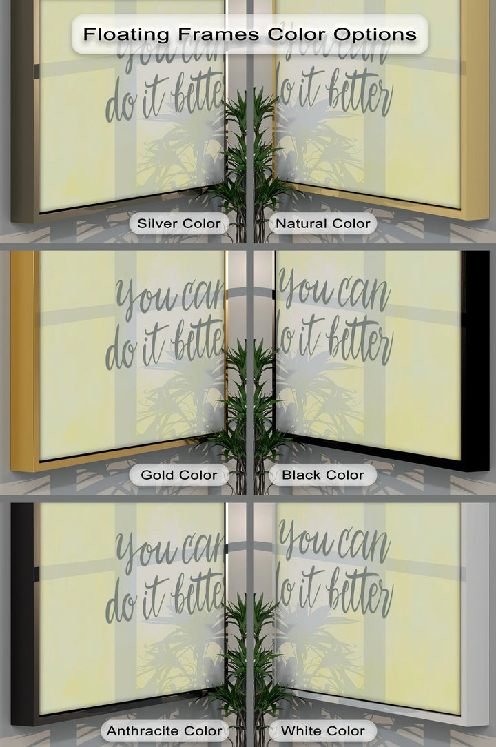 You Can Do It Better – Soft Green Motivational Canvas Print