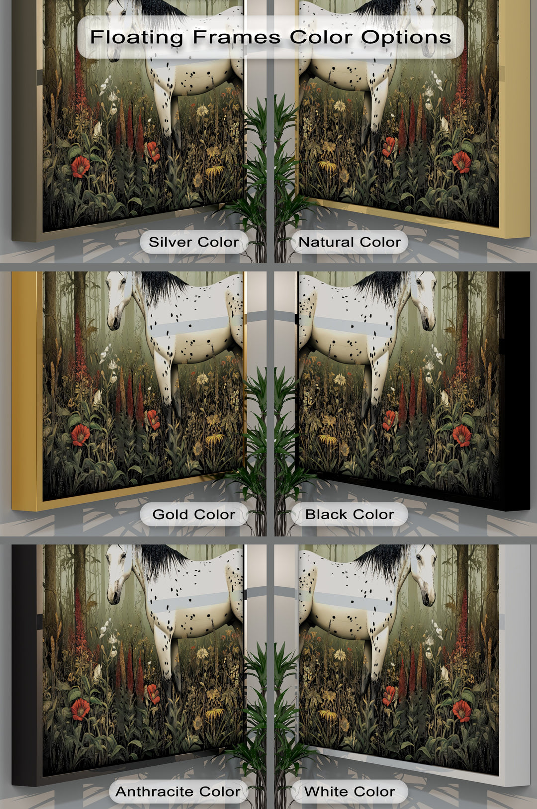 Spotted Serenity – Appaloosa Horse in Wildflower Forest Canvas Print