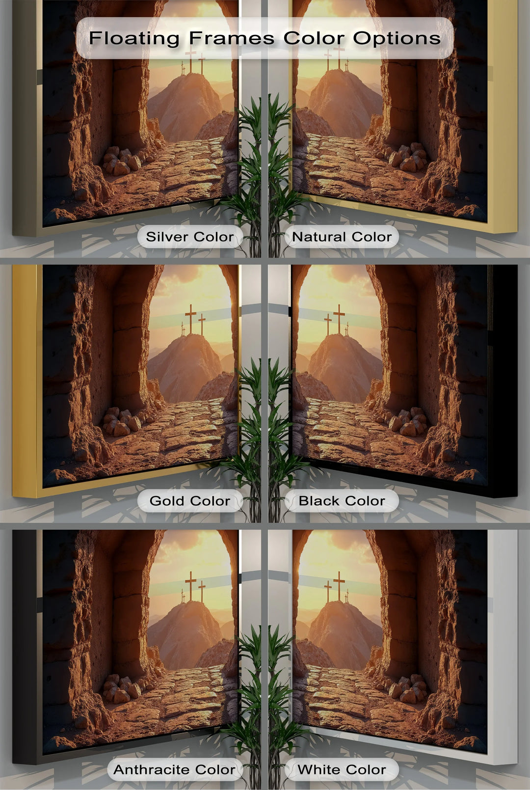 Resurrection Light – Three Crosses at Sunrise Canvas Print - MyPhotoStation