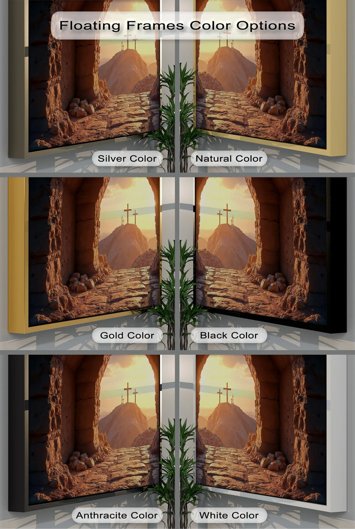 Resurrection Light – Three Crosses at Sunrise Canvas Print - MyPhotoStation