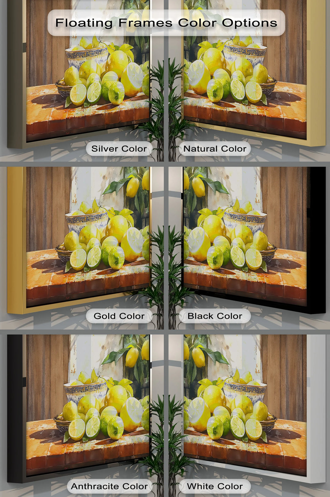 Sunlit Citrus Still Life – Mediterranean Lemons and Limes Kitchen Canvas Print - MyPhotoStation