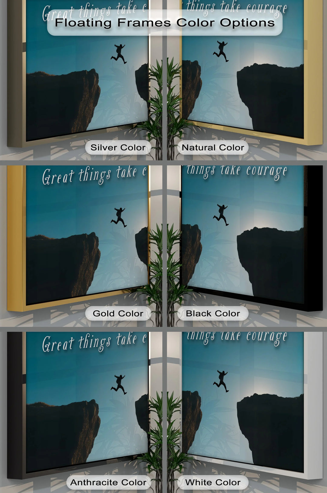 Leap of Faith – Courageous Action Inspirational Canvas Print