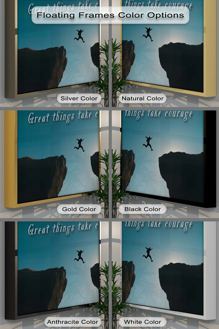 Leap of Faith – Courageous Action Inspirational Canvas Print