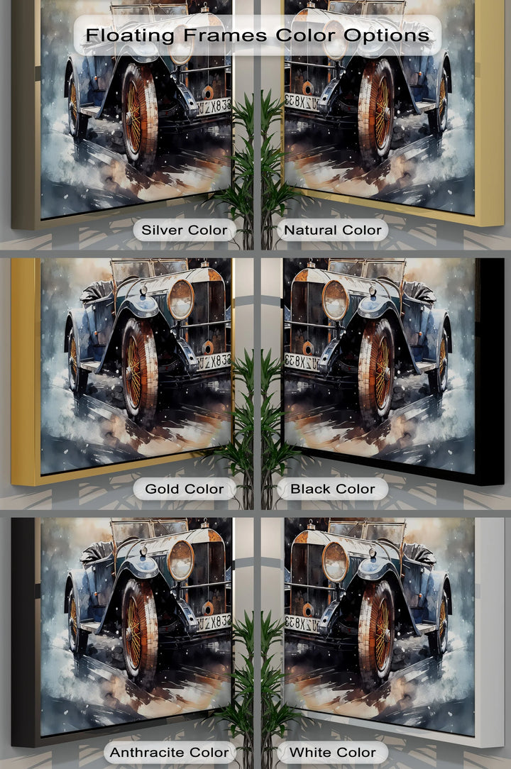 Classic Open-Top Blue Car – Car Canvas Print - MyPhotoStation
