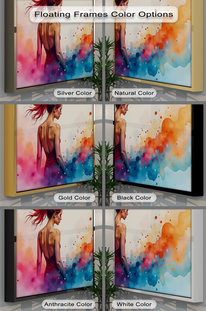 Crimson Flow – Abstract Woman Canvas Wall Art | Nude Art