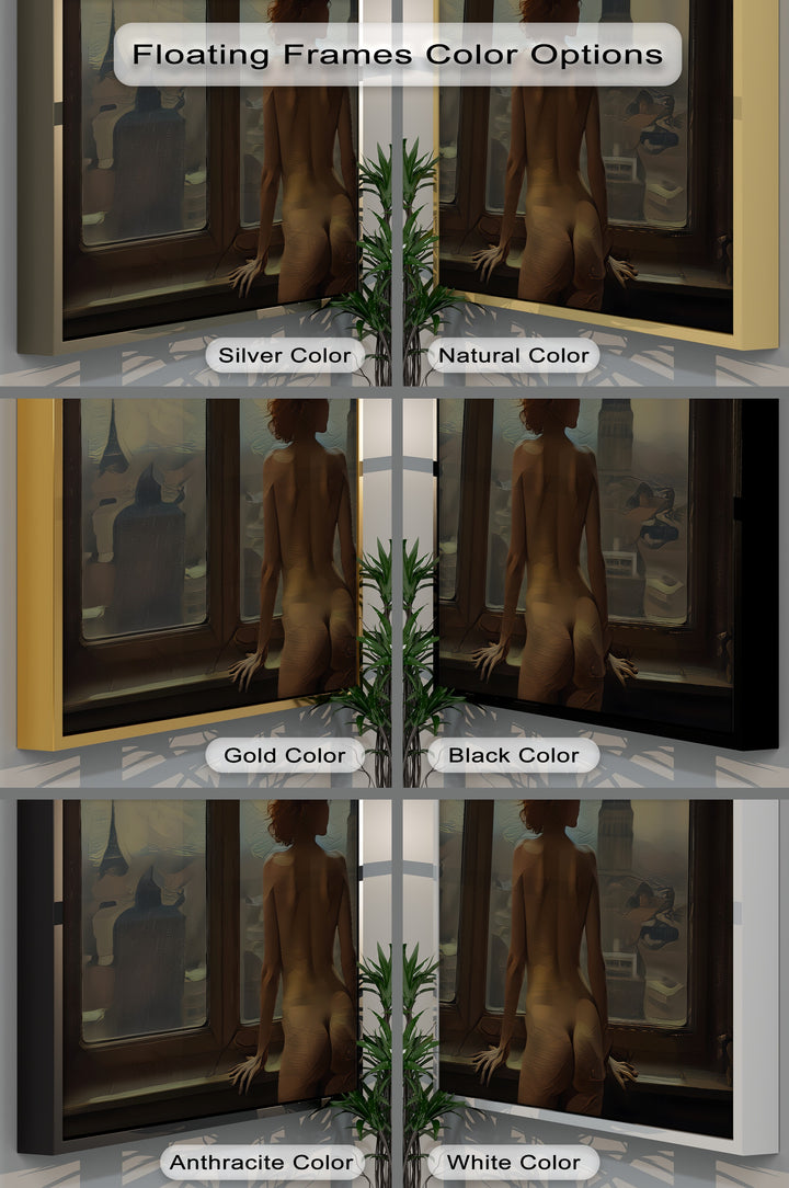 City of Silence – Nude Window Scene Canvas Print | Sexy Art