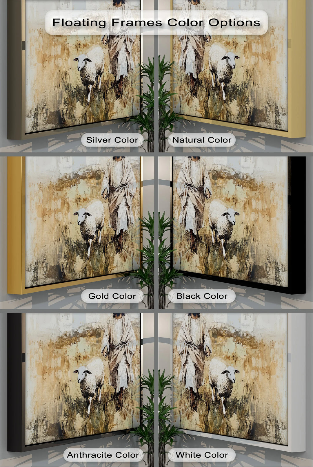 Sacred walk – faith-inspired canvas with shepherd.

