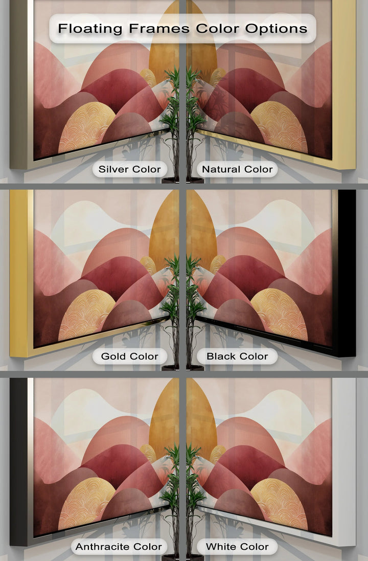 Blush Horizon – Abstract Sunset Landscape Canvas Print - MyPhotoStation