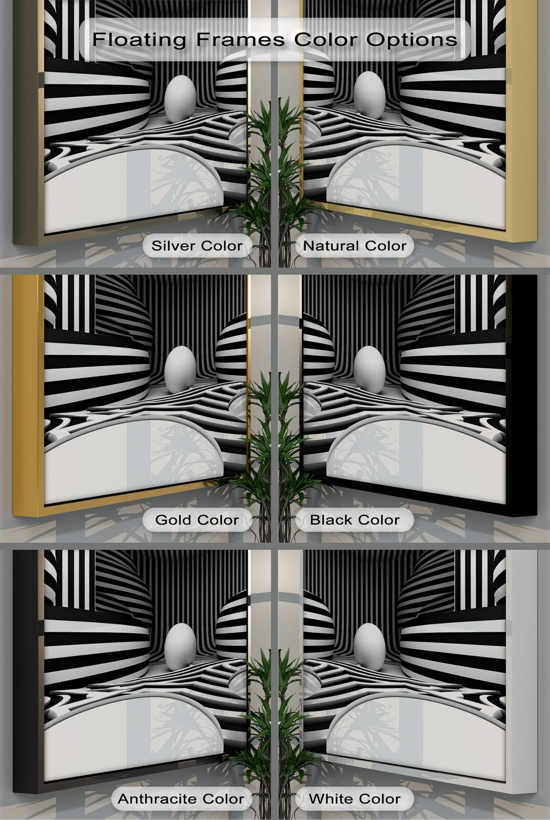 Monochrome Illusion Chamber – Black & White Canvas Print - MyPhotoStation