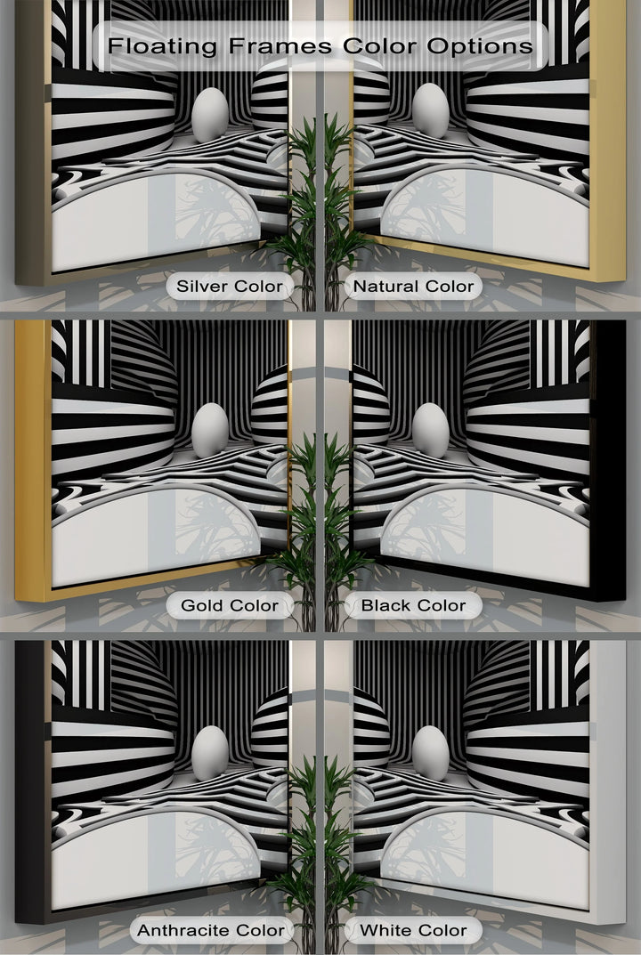 Monochrome Illusion Chamber – Black & White Canvas Print - MyPhotoStation