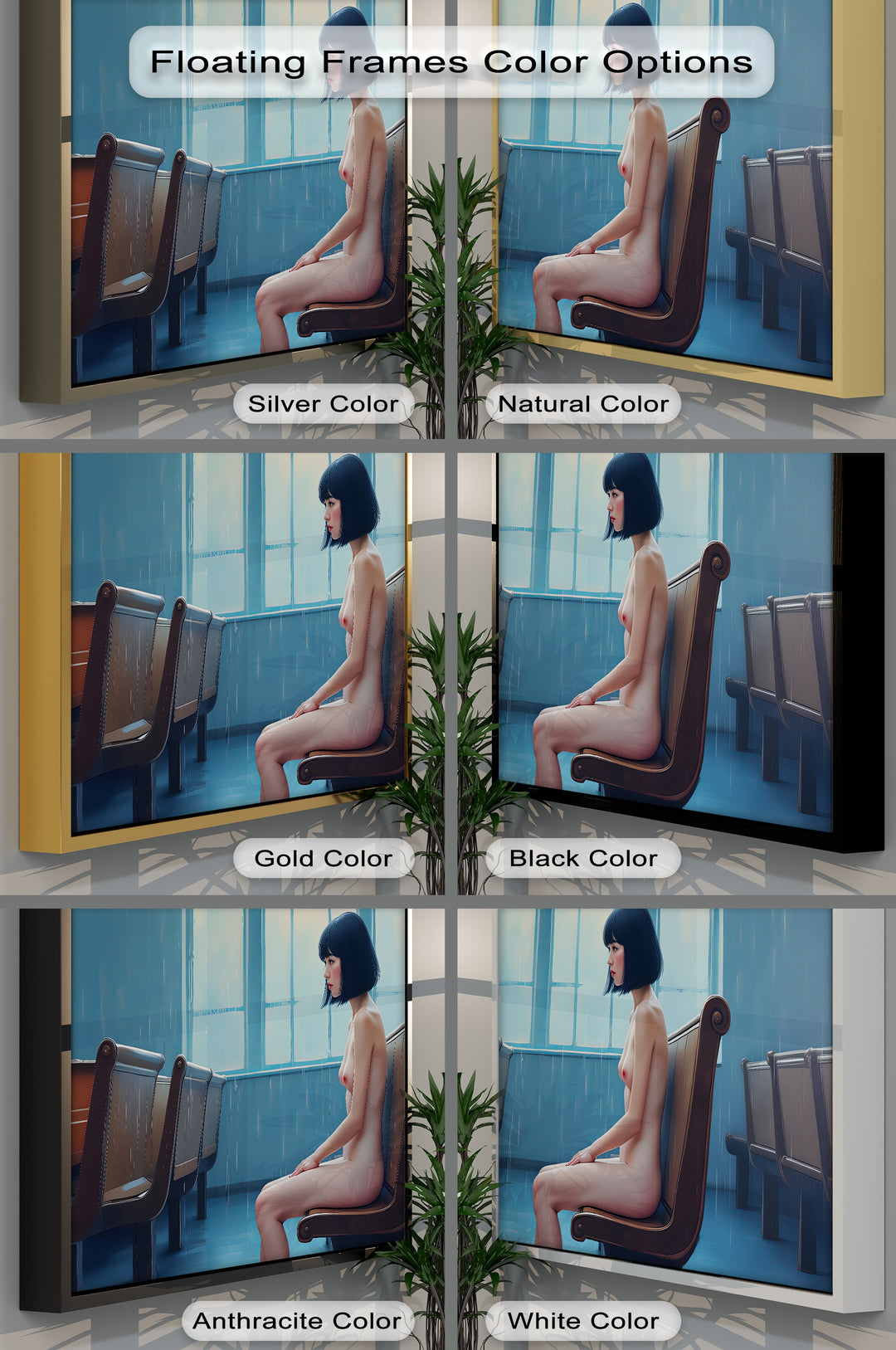 Silent Rain – Erotic Canvas Wall Art | Framed Artwork