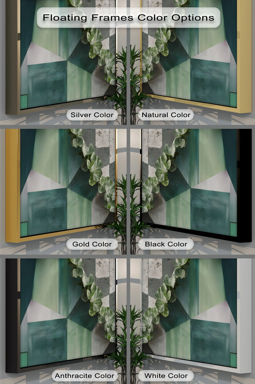 Urban Climb – Geometric Ivy Wall Canvas Print - MyPhotoStation