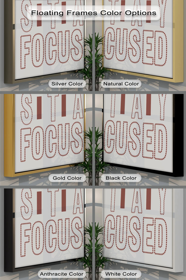 STAY FOCUSED – Modern Minimalist Canvas Print