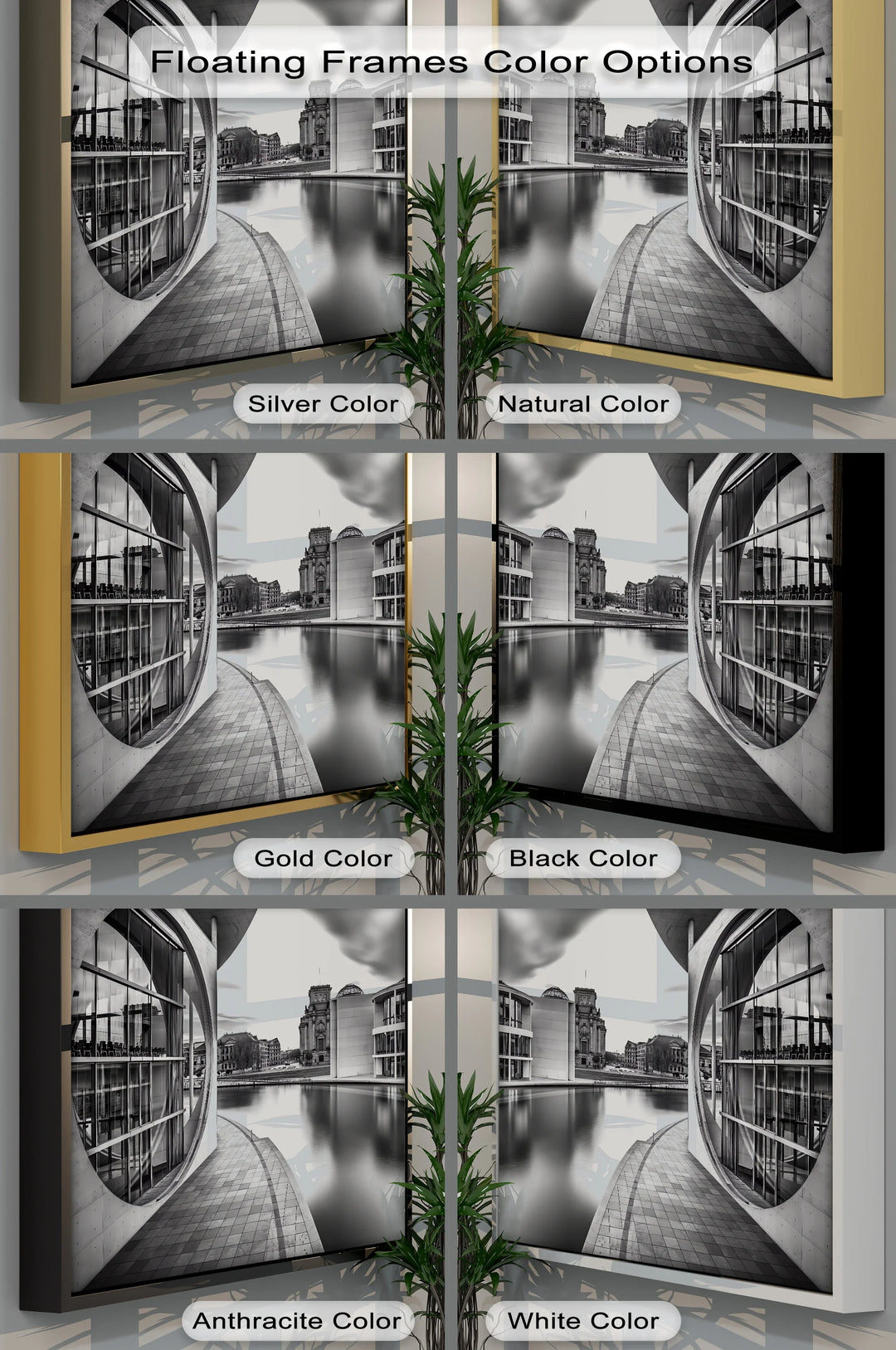 Modern Berlin Architecture – Black and White Canvas Print - MyPhotoStation