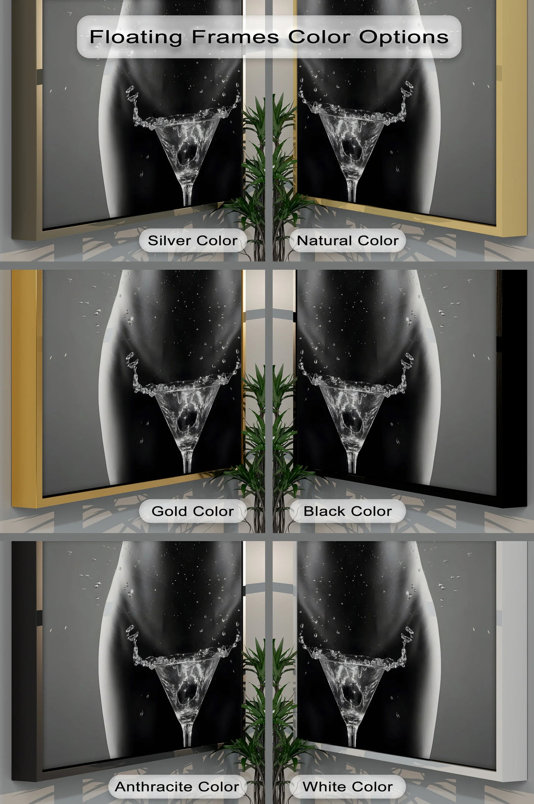 Liquid Temptation – Abstract Female Form with Splash Art Canvas Print - MyPhotoStation