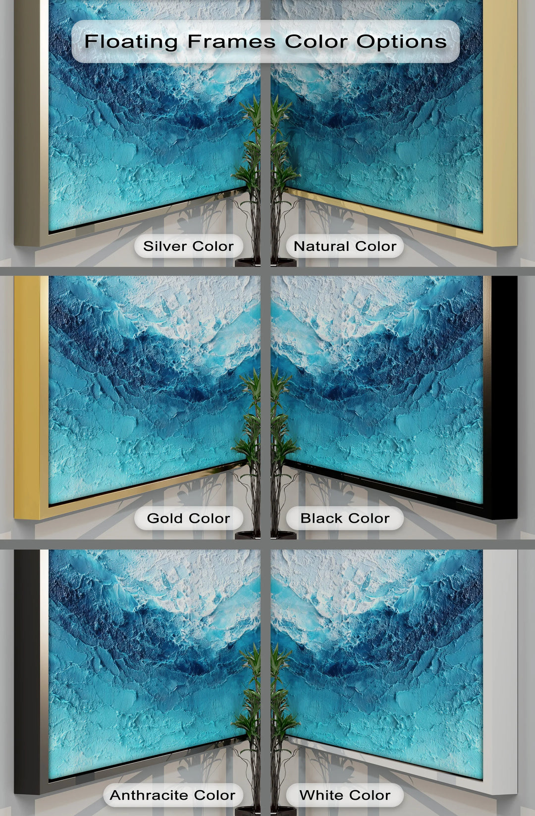 Abyssal Surge – Deep Blue Ocean Texture Canvas Print - MyPhotoStation