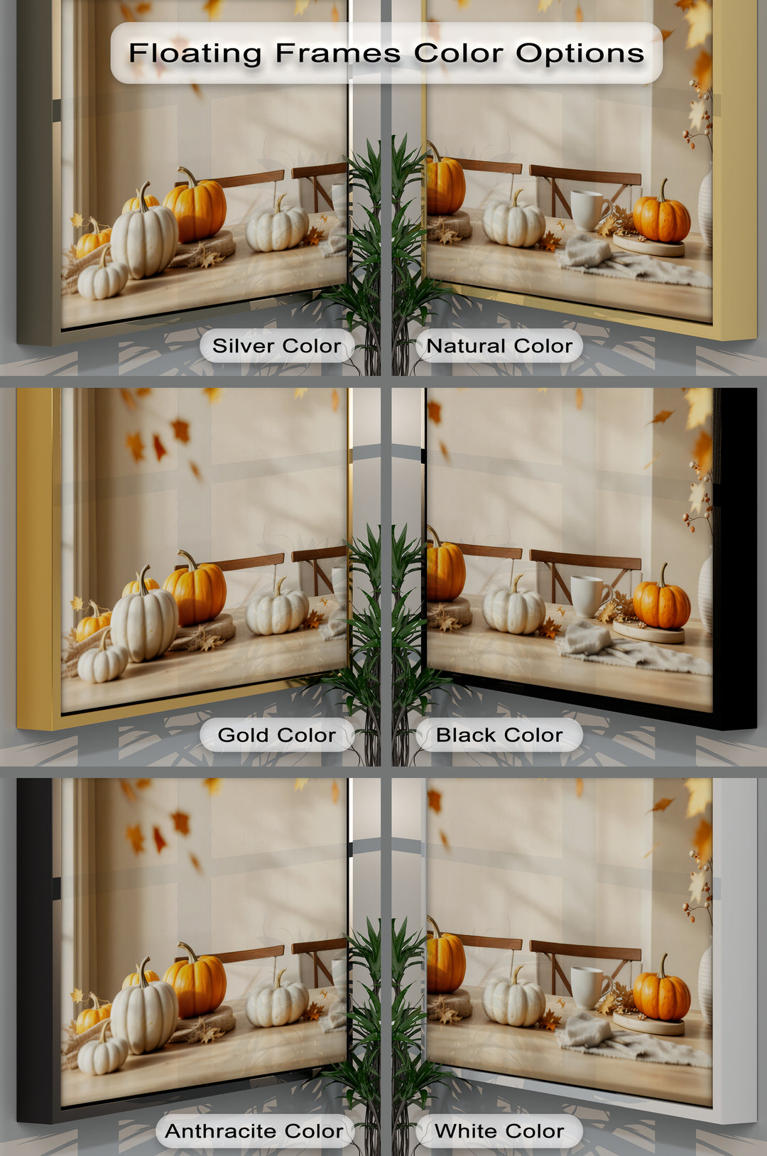 Autumn Serenity – Pumpkin Tabletop Canvas Wall Art | Canvas Artwork