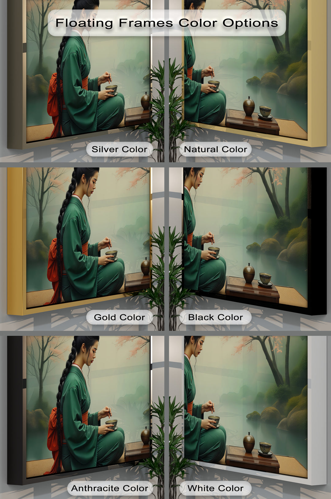 Tranquil Ceremony – Japanese Tea Ritual Canvas Wall Art | Canvas Print