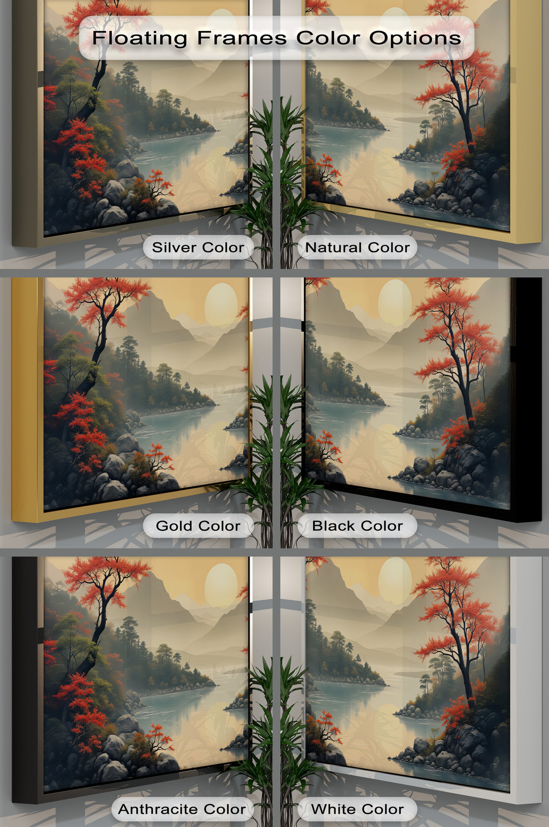 Japanese Mountains – Landscape Canvas Wall Art | Framed Wall Art
