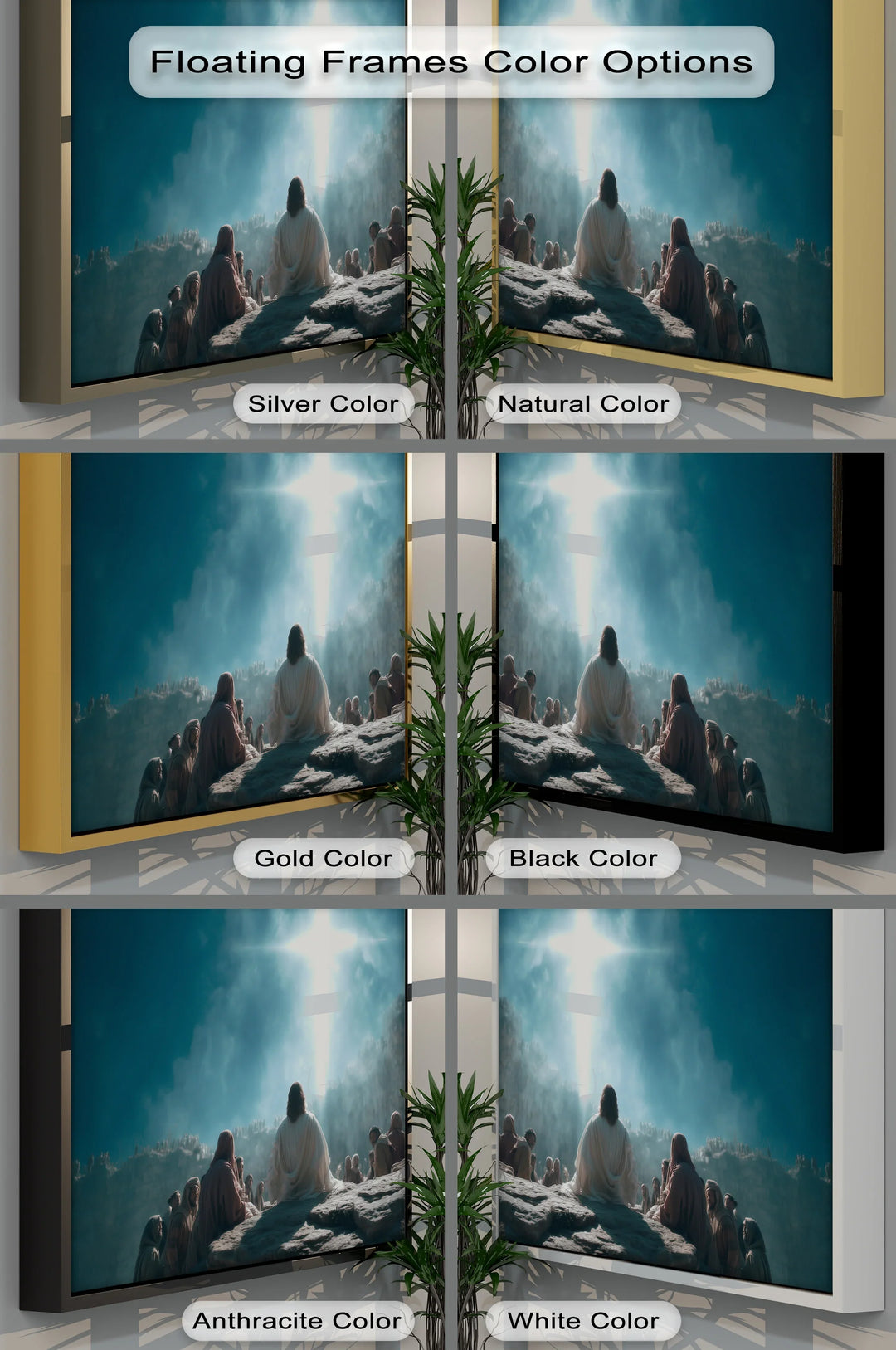 Divine Sermon Under the Cross – Inspirational Jesus Canvas Print - MyPhotoStation