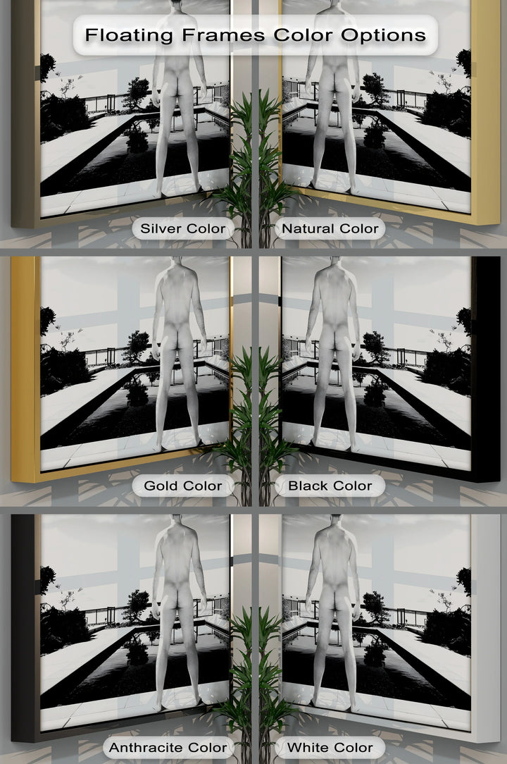Stillness Before the Dive – Black and White Male Nude Canvas Print - MyPhotoStation