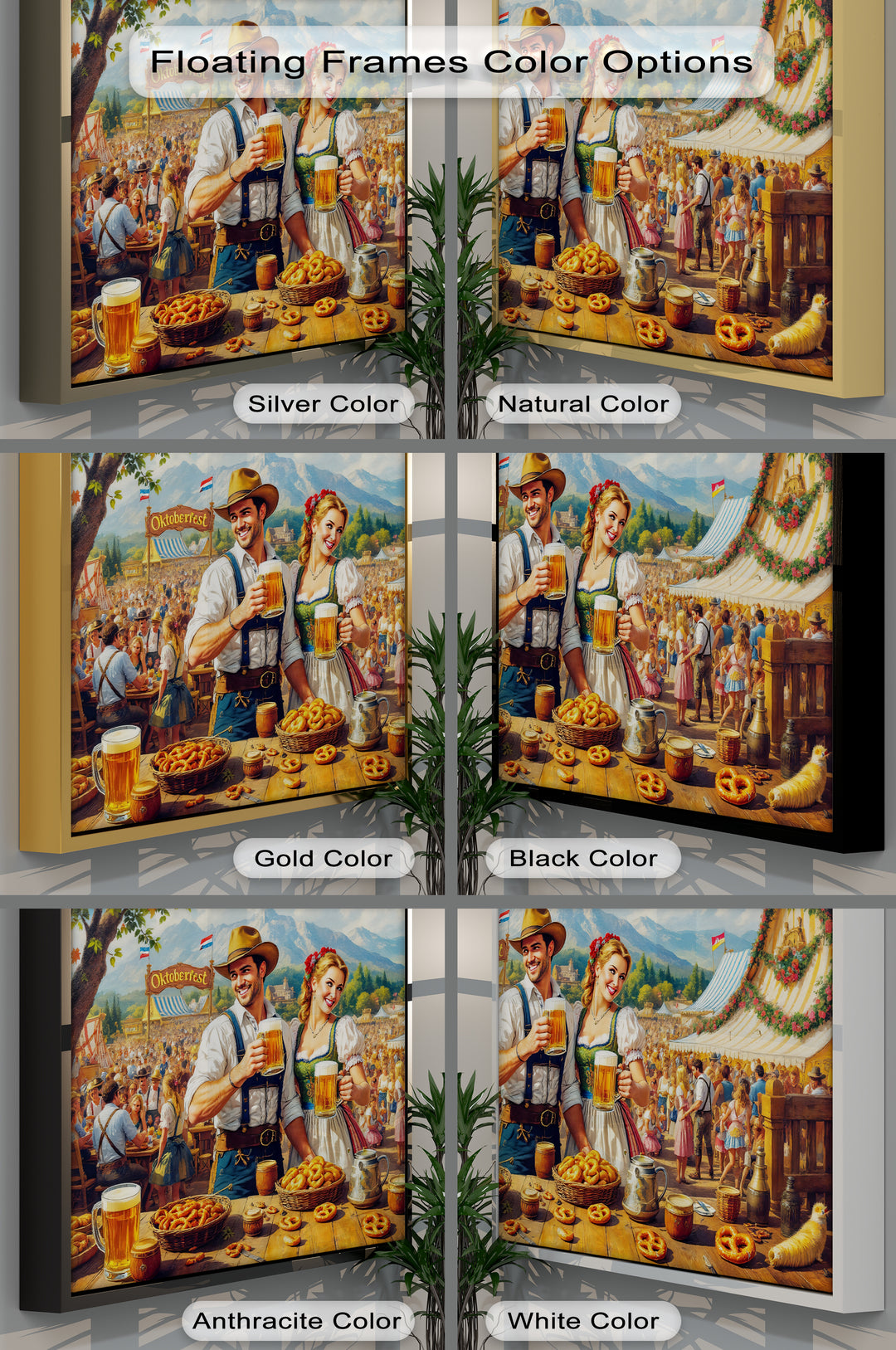 Oktoberfest Celebration – Bavarian Beer Festival Canvas Wall Art | Large Canvas