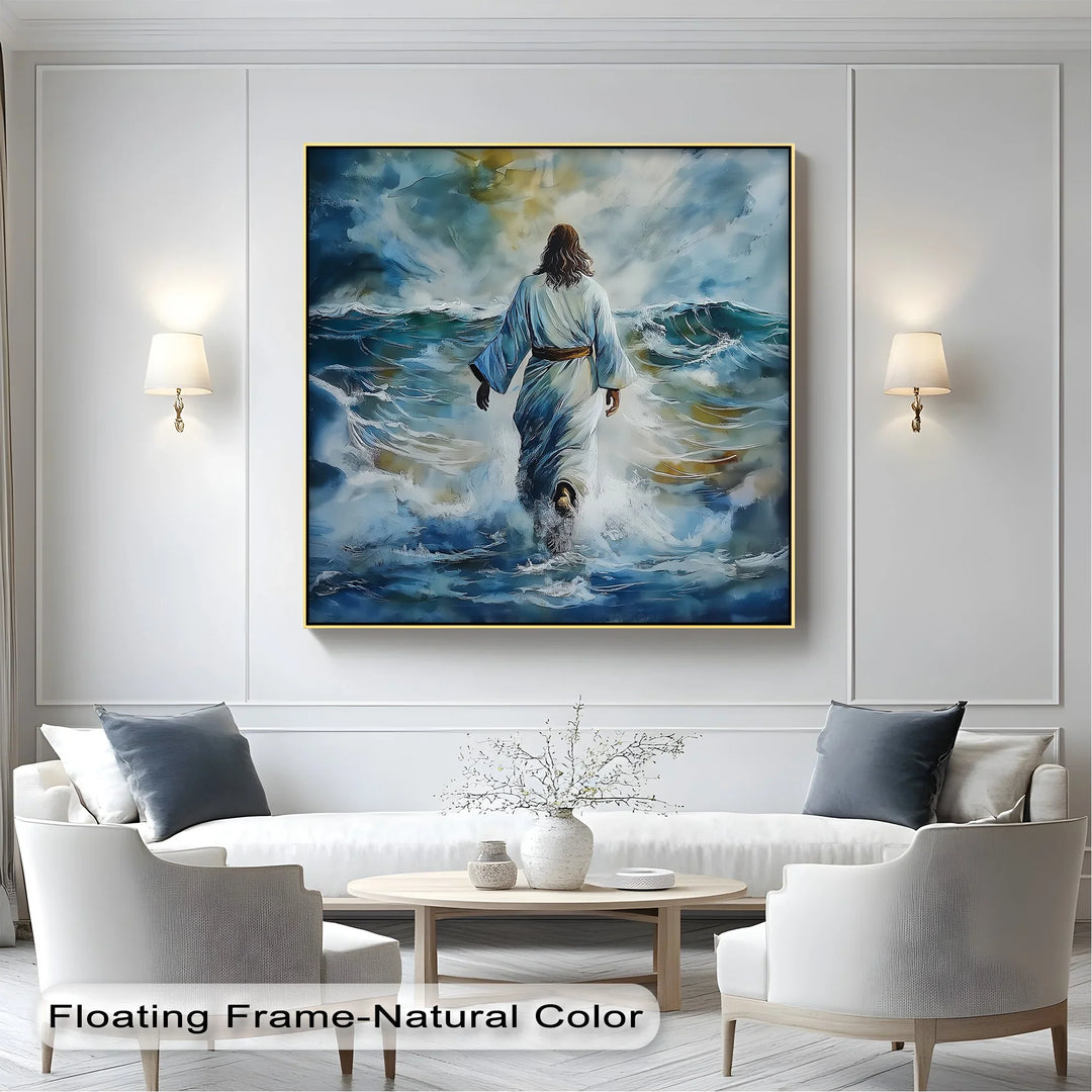Divine Courage – Jesus Walking on Water Canvas Print - MyPhotoStation
