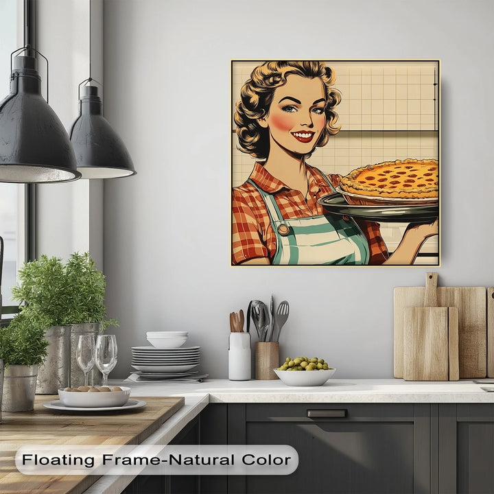 Retro Baker's Delight – Vintage Pie-Making Kitchen Canvas Prints - MyPhotoStation