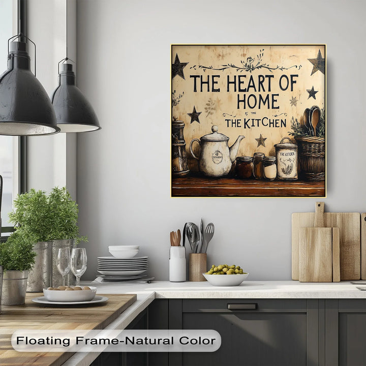 The Heart of Home – Rustic Kitchen Canvas Print - MyPhotoStation