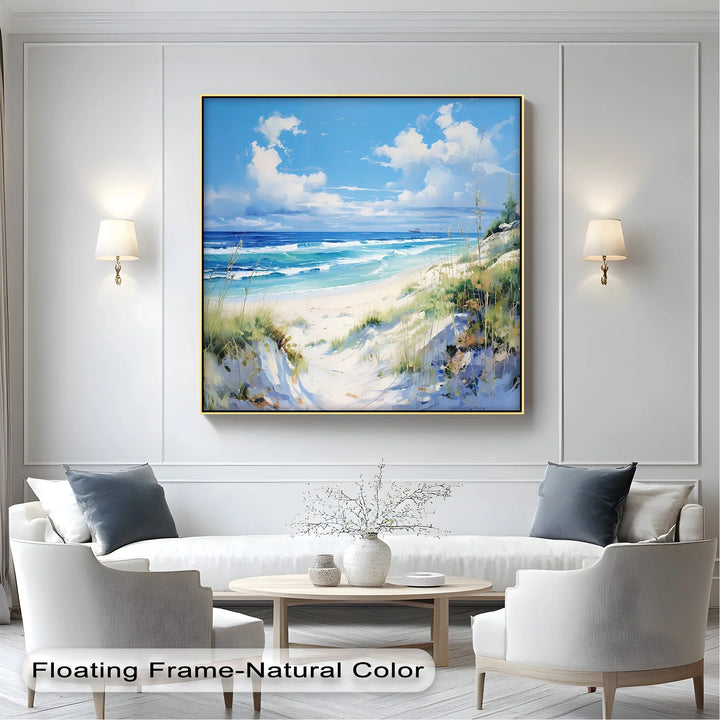 Coastal Calm – Tranquil Seaside Dunes Canvas Print - MyPhotoStation