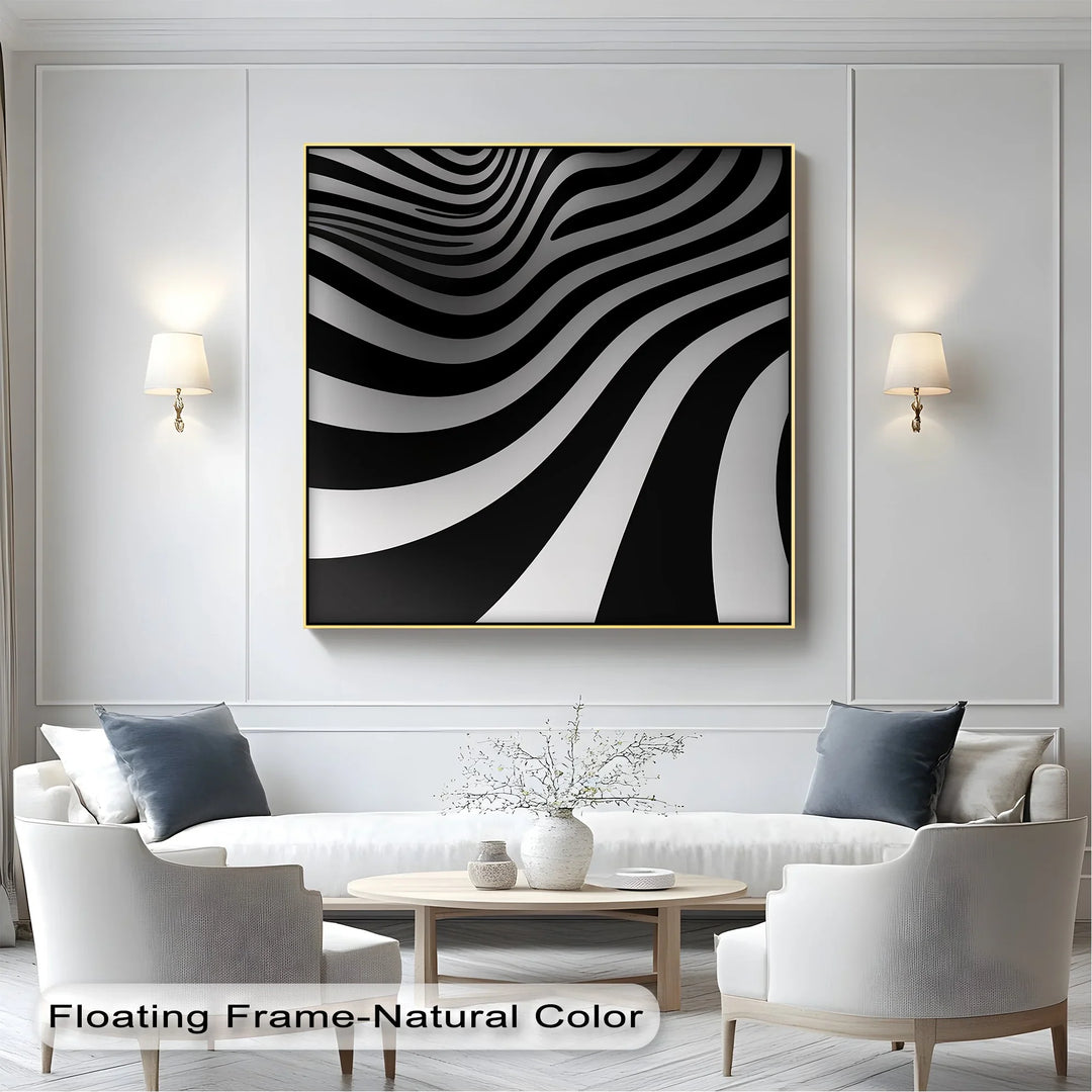 Velvet Currents – Black & White Canvas Print - MyPhotoStation