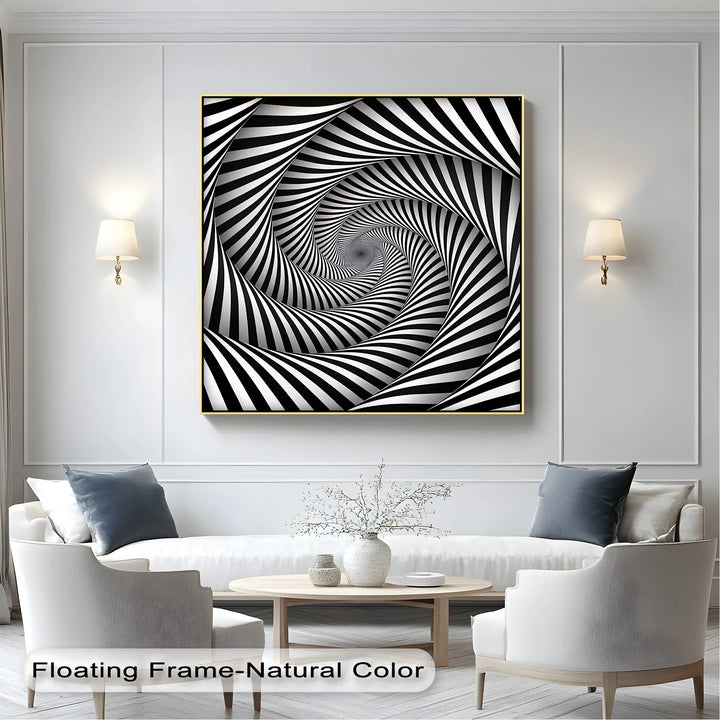 Twisting Vortex Illusion in Black & White – Canvas Print - MyPhotoStation