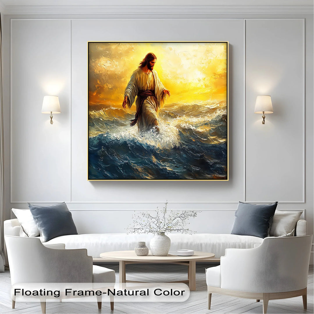 Walking on Faith – Jesus on the Water Canvas Print - MyPhotoStation