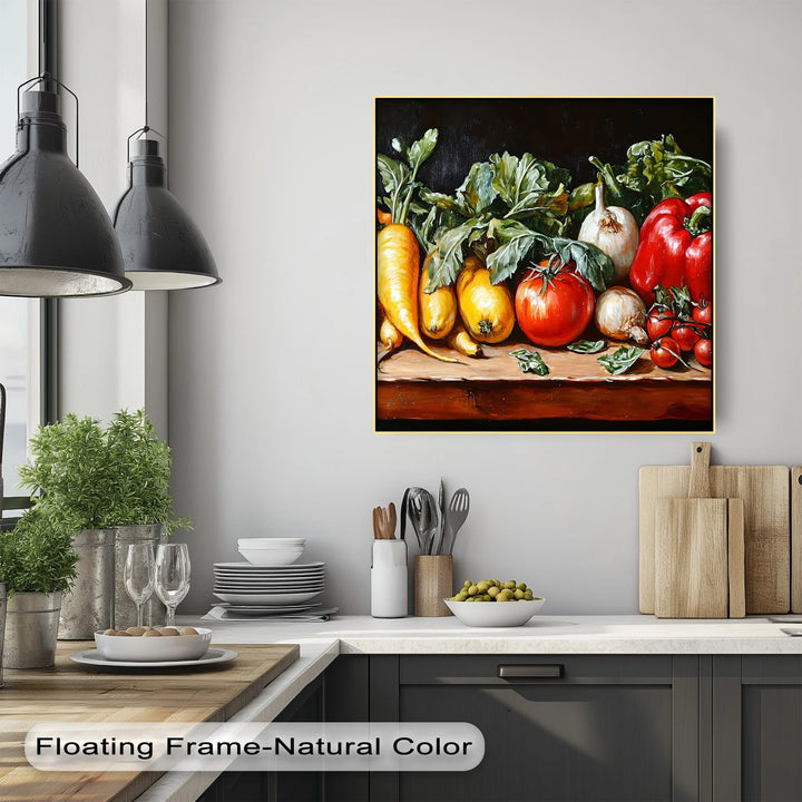 Farm-Fresh Harvest – Rustic Vegetable Still Life Kitchen Canvas Prints - MyPhotoStation
