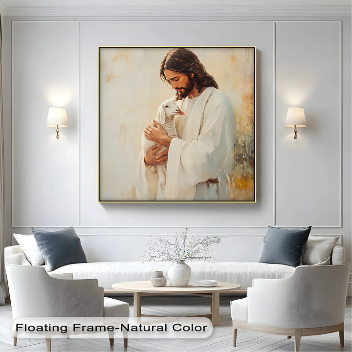 The Good Shepherd – Jesus Holding Lamb Canvas Print - MyPhotoStation