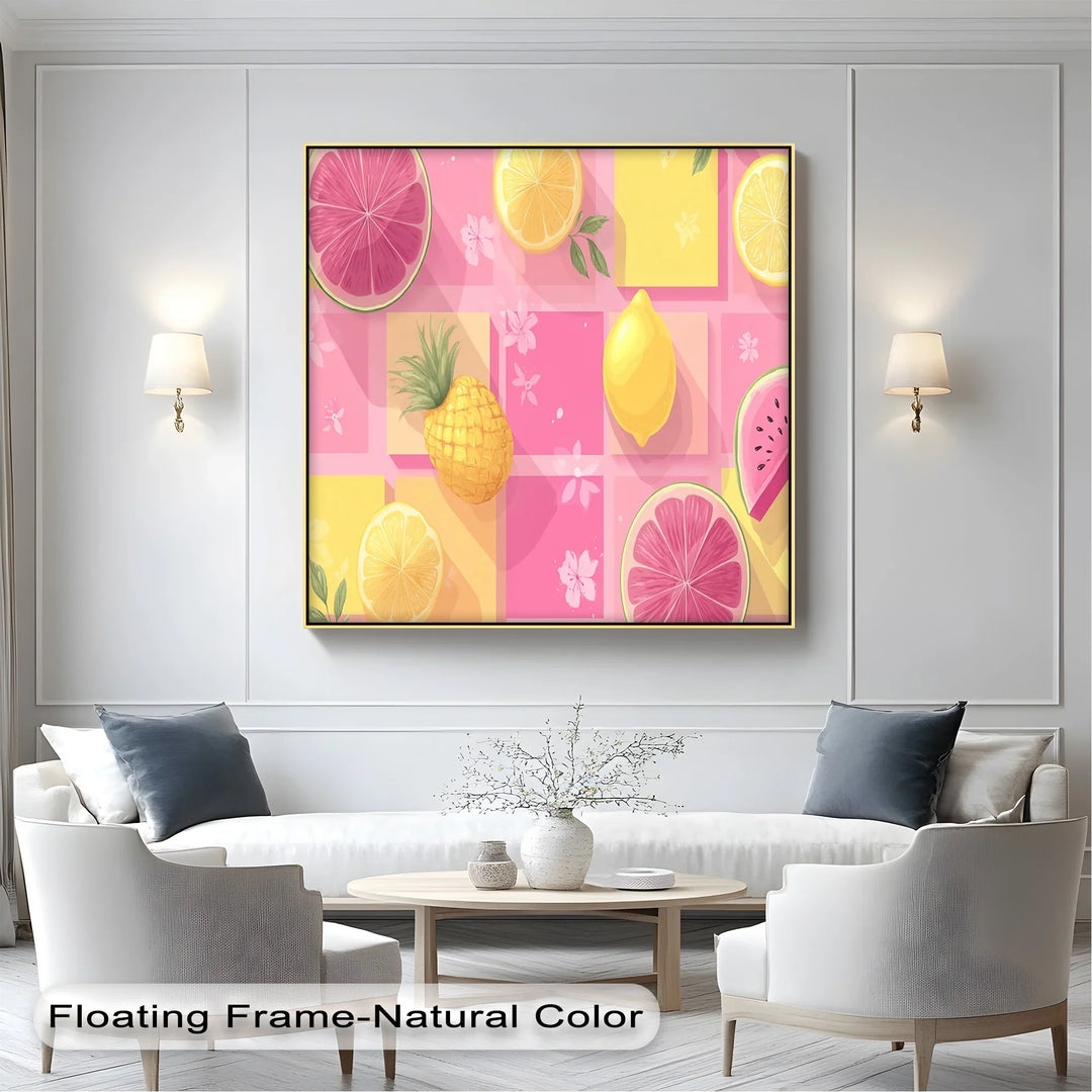 Tropical Fruit Vibes – Colorful Pineapple & Citrus Canvas Print - MyPhotoStation