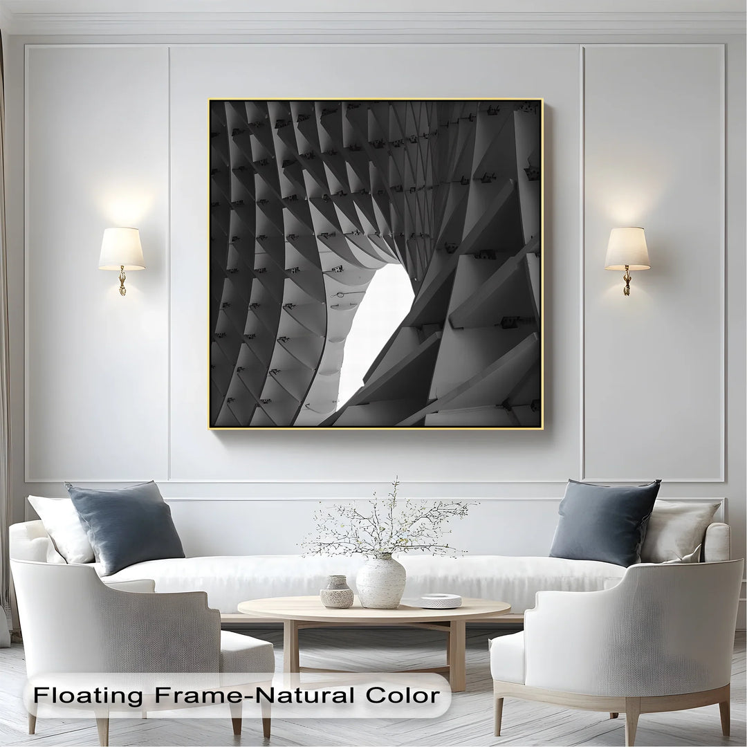 Architectural Geometry – Abstract Structural Canvas Wall Art - MyPhotoStation