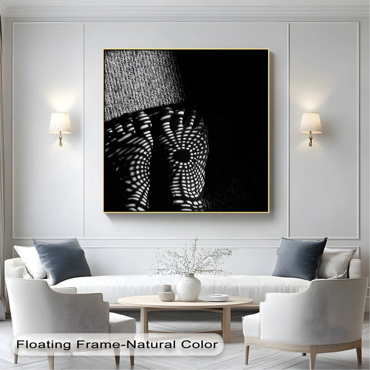 Light and Pattern – Abstract Black and White Canvas Print - MyPhotoStation
