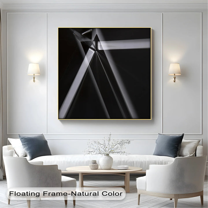 Prismatic Axis – Geometric Light Beam Canvas Wall Art - MyPhotoStation
