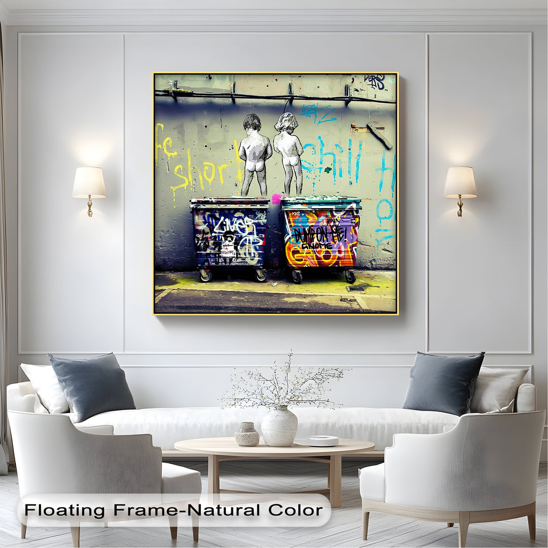 Amalfi Citrus Escape – Stampa su tela con aranceto mediterraneo