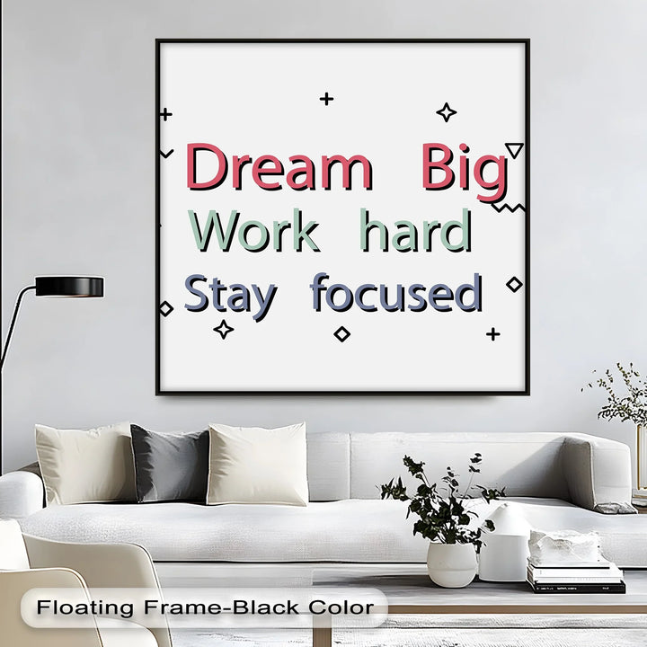 Dream Big Typography – Motivational Canvas Wall Art