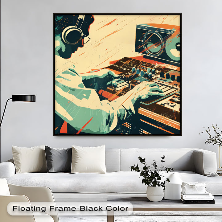 Mix Master Flow – Retro DJ Studio Canvas Print
